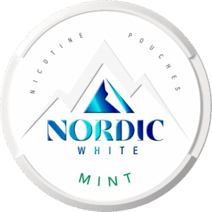 Nordic White Mint nicotine pouches top view