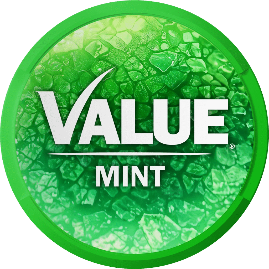 Value Mint nicotine pouches top view
